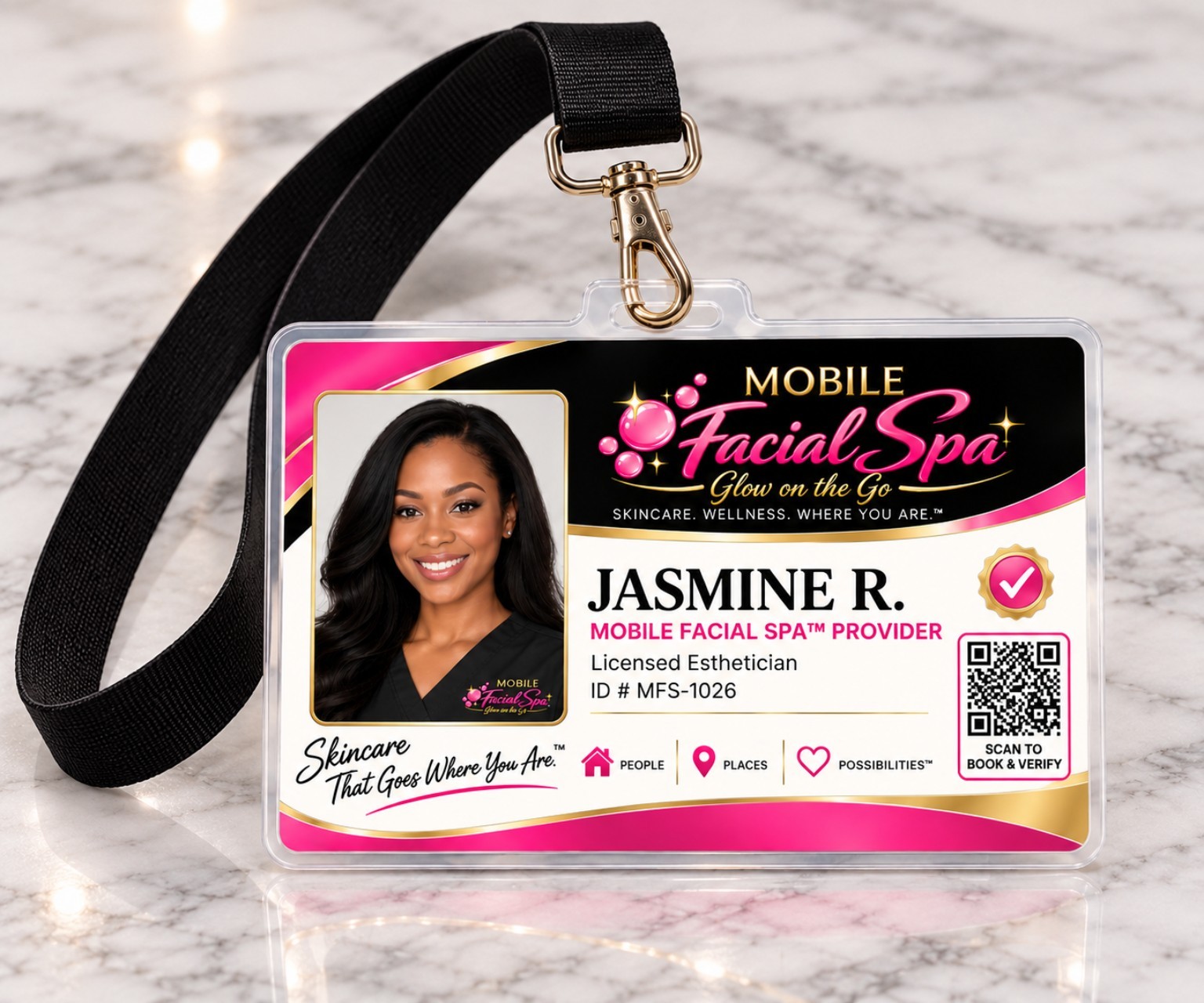 Mobile Facial Spa provider verification badge